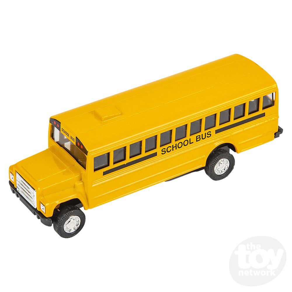 Diecast Pull Back School Bus 5" (Sold Individually)