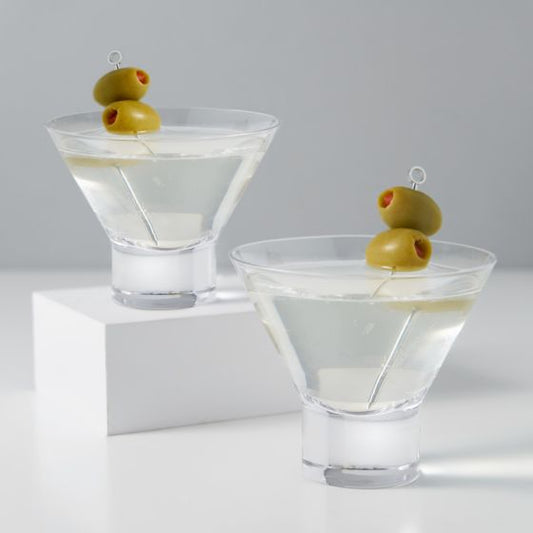 Stemless Martini Glasses Lead Free Crystal - Sold Individually