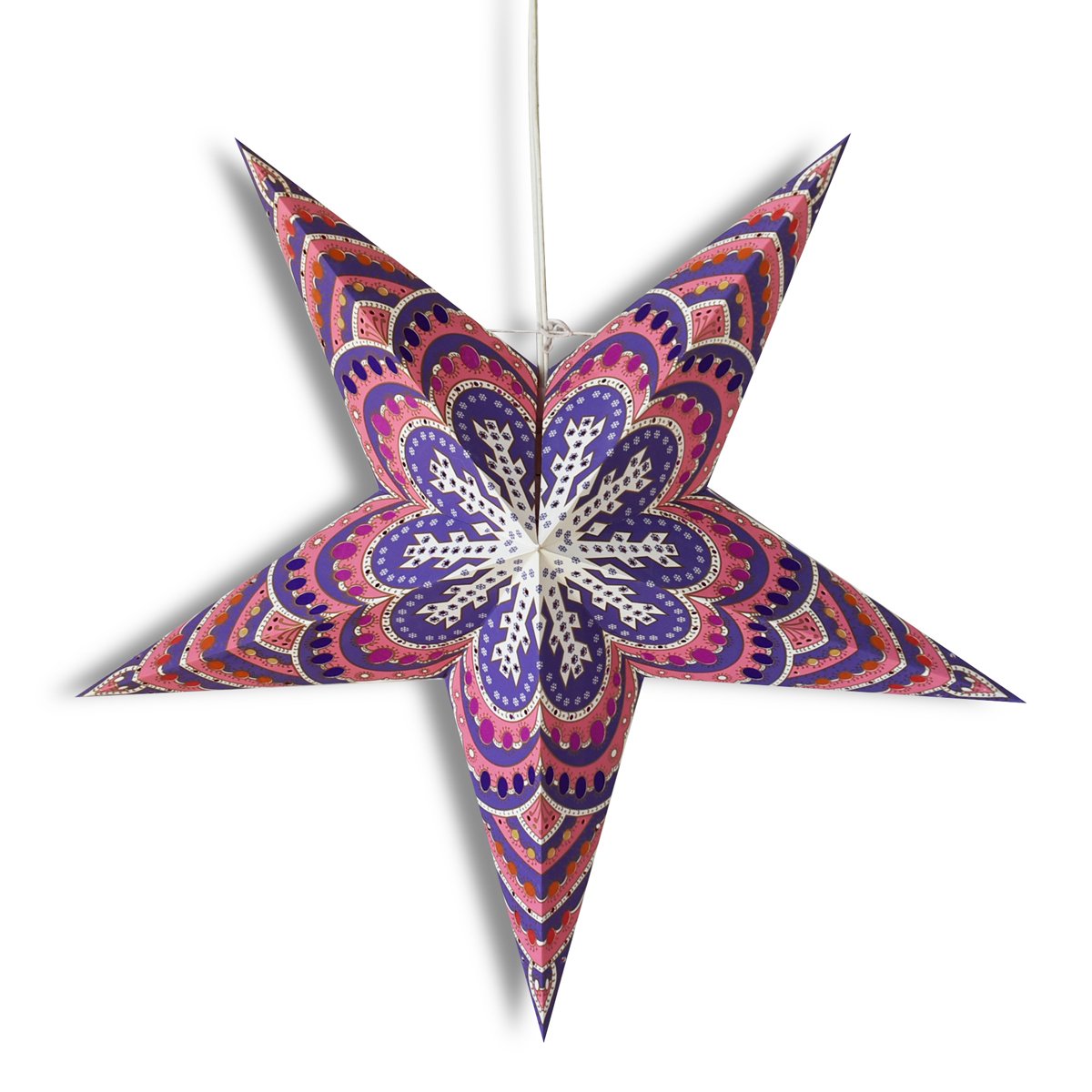 Star Lantern Snowflake Purple 24"