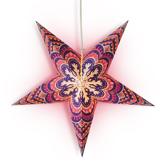 Star Lantern Snowflake Purple 24"