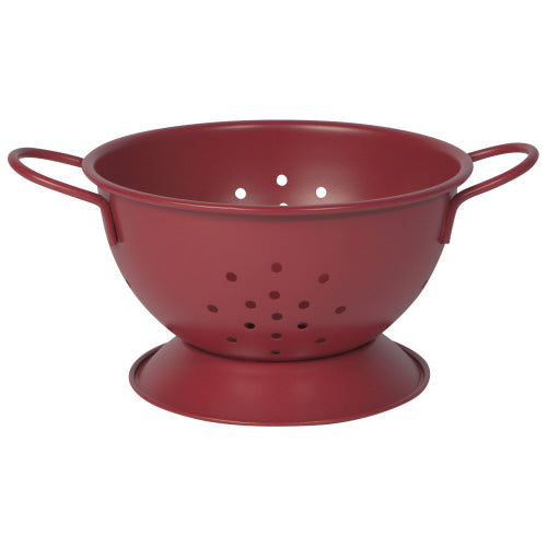 Colander Strainer - Metal Small Matte Carmine