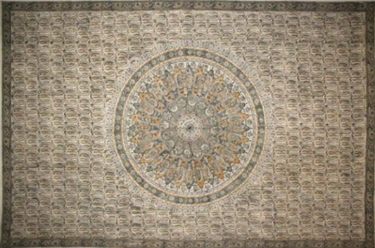 Tapestry Full Size Veggie Circle Block Green