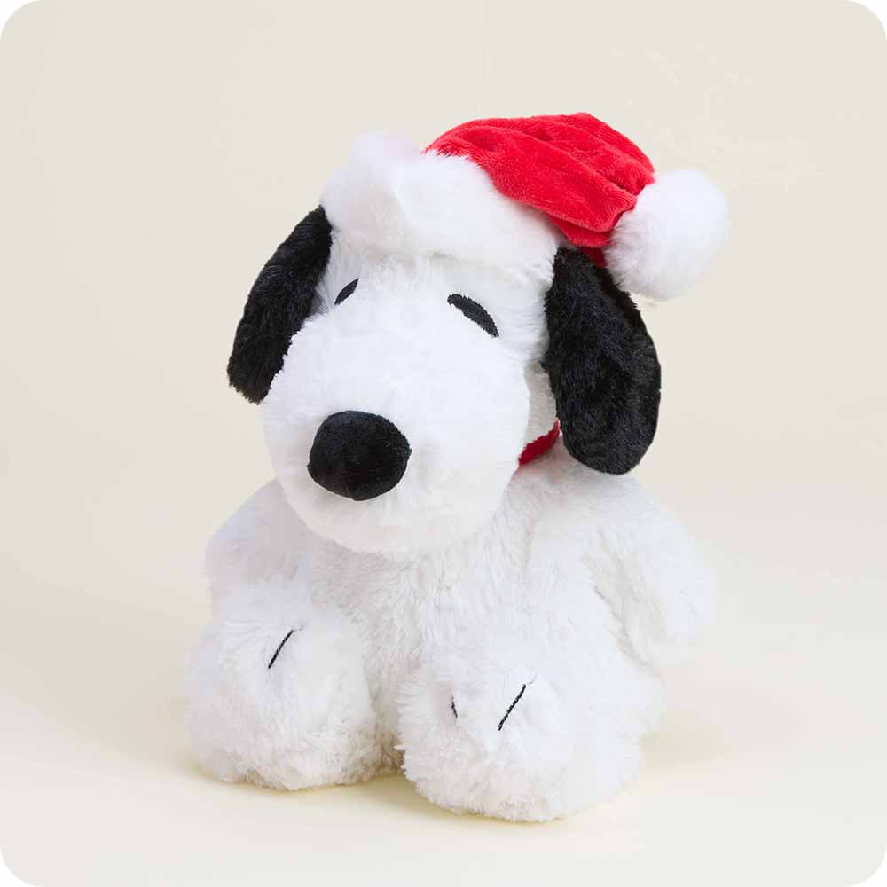 Warmies Holiday Peanuts Snoopy with Santa Hat