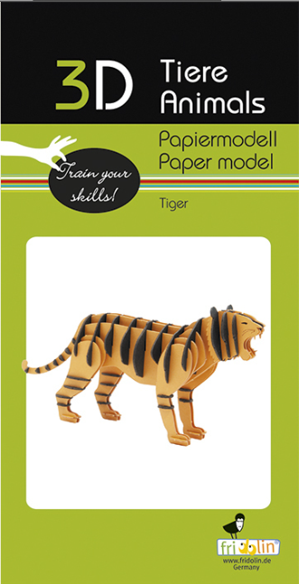 3D Paper Model Kit Tiger