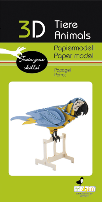 3D Paper Model Kit Parrot