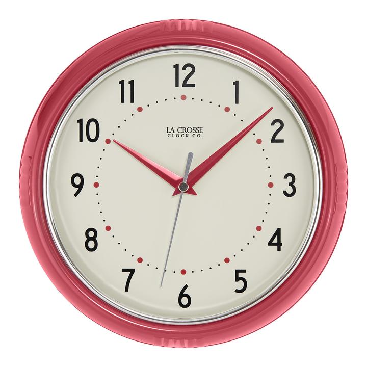 Red Diner Wall Clock 9.5"