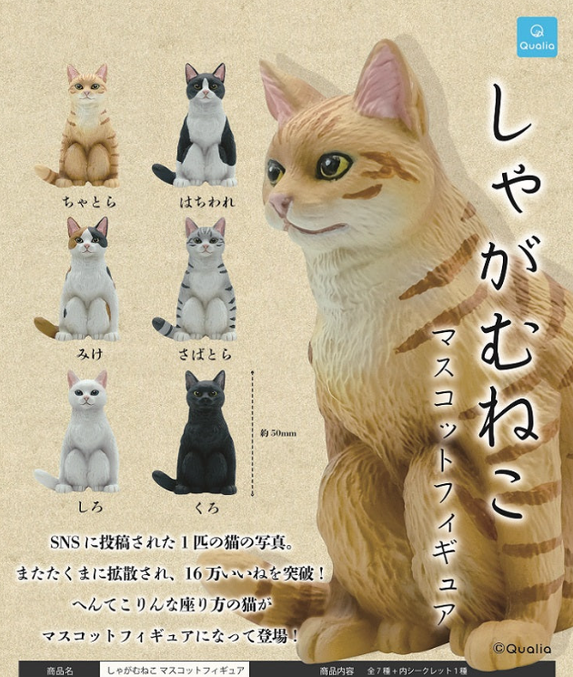 Gashapon Capsule For All Ages Sitting Cat Figurine