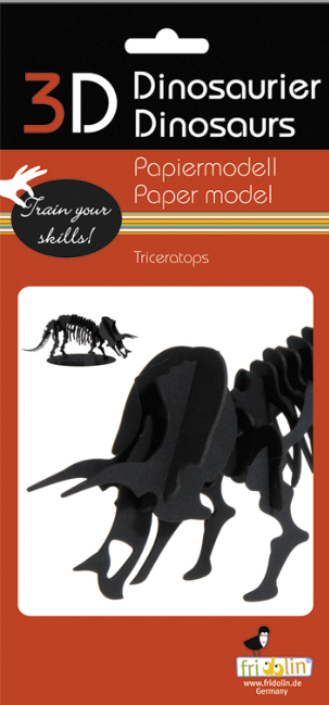 3D Paper Model Kit Dinosaur Triceratops