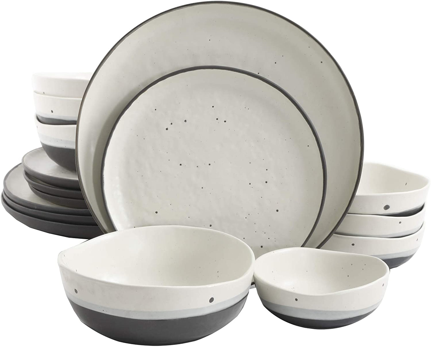 Elite Rhinebeck Double Bowl Dinnerware 16 Piece Set