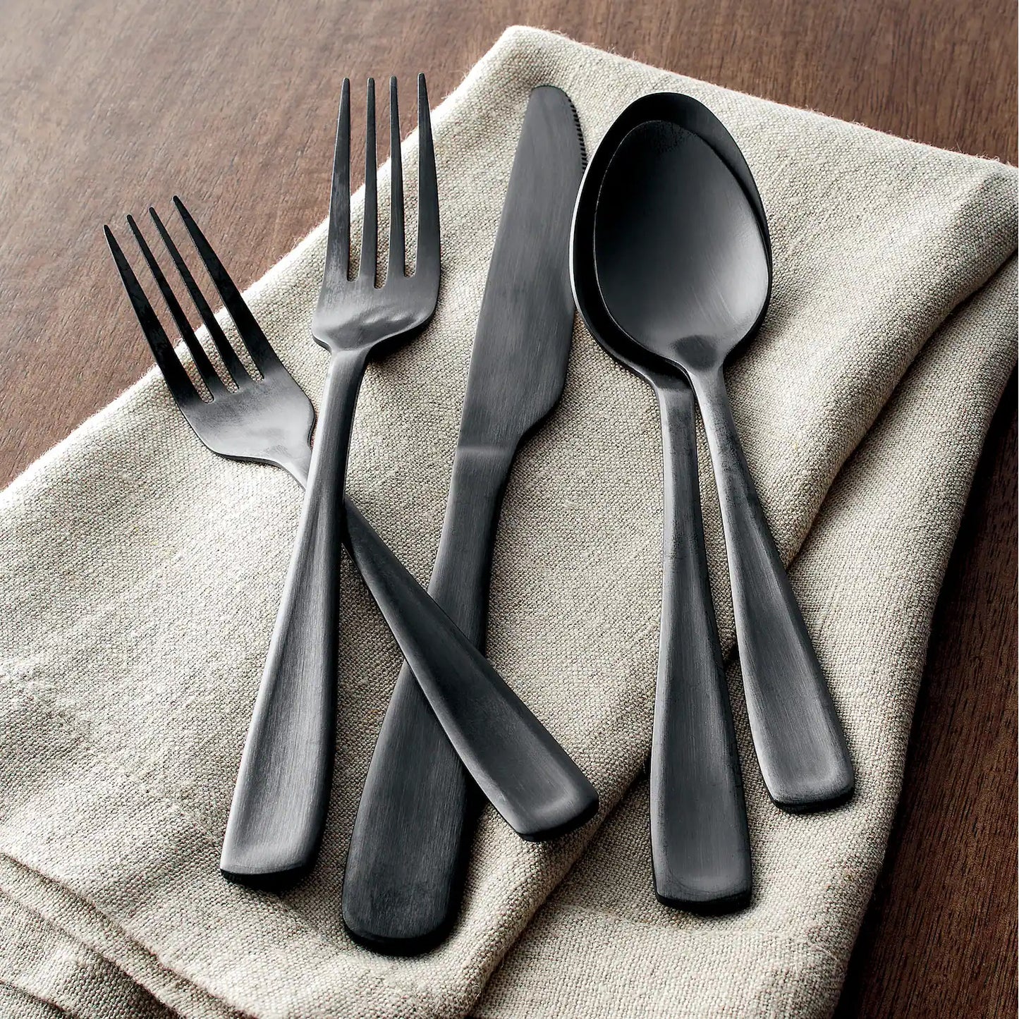 Black Matte Flatware Set 20 Piece