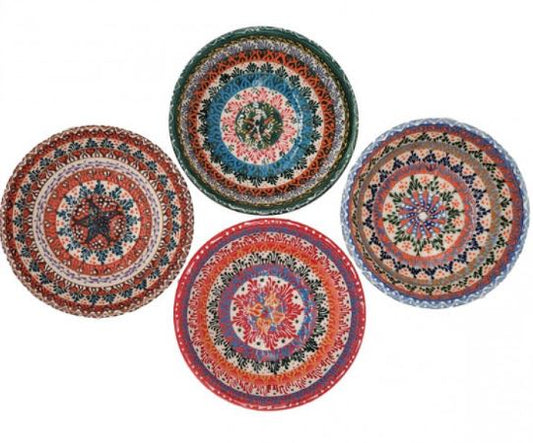 Bowl Ceramic Hand Painted Lace Design 5 Inch