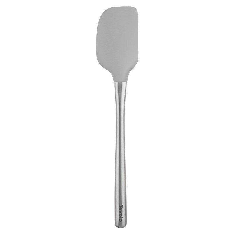 Cooking Utensil - Silicone Spatula w/ Stainless Steel Handle Oyster Gray