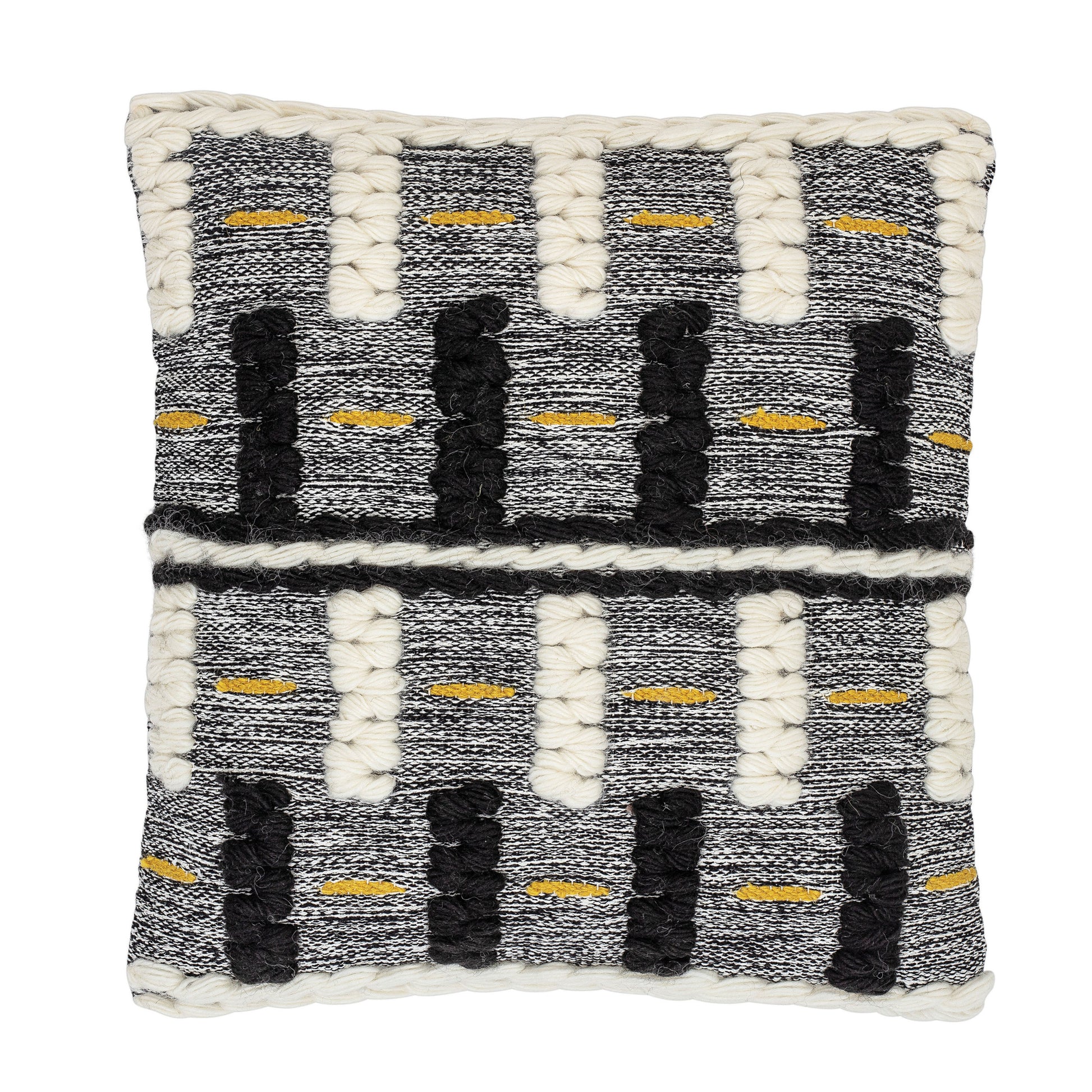Throw Pillow - Square Wool Woven 20" Multi-Color