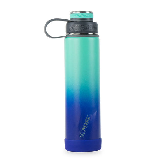 Water Bottle - The Boulder Insulated Stainless Steel - Ombre Galactic Ocean  - 24oz