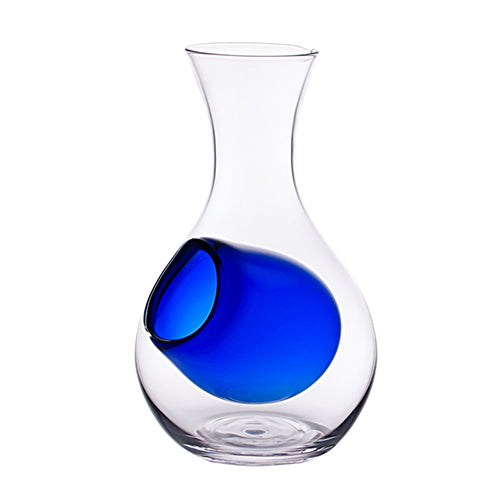 Sake Bottle - 8.25oz Glass, Blue Dot
