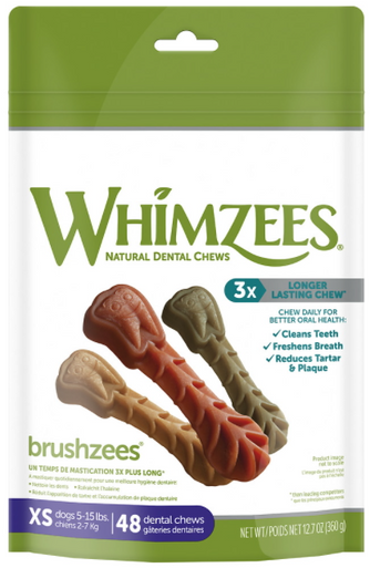 Dog Treat - Whimzees Toothbrush Dental Chew XSmall