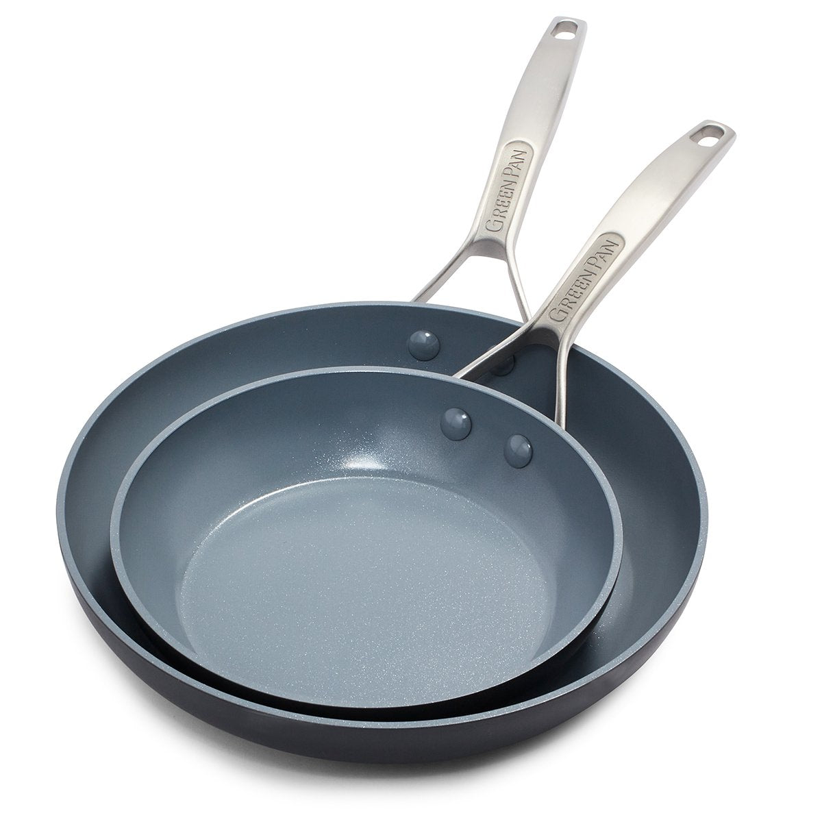 Paris Pro Ceramic Non-stick 2 Piece Open Fry Pan Set 10 And 12in