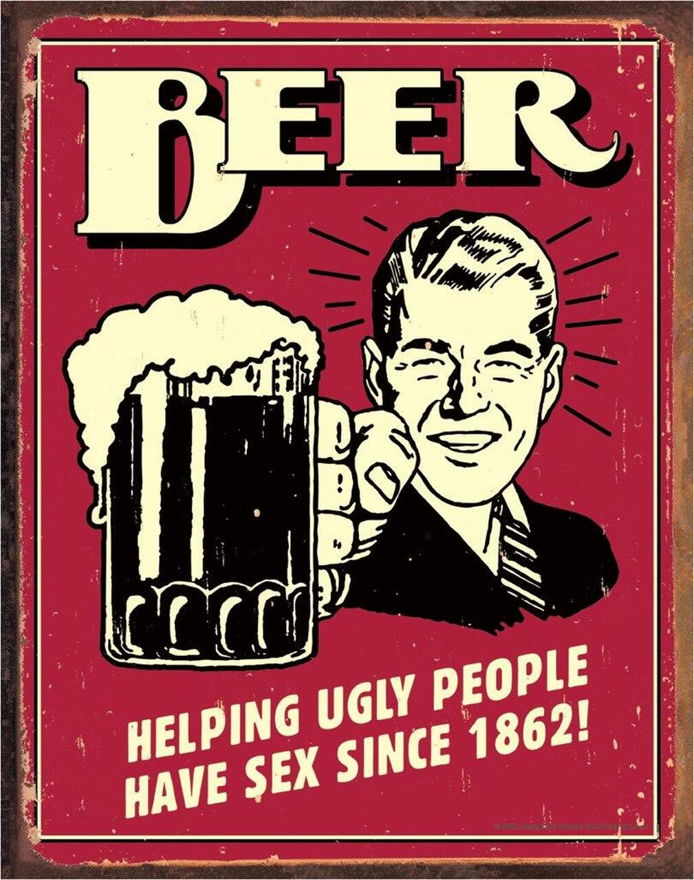 Tin Sign - Beer Ugly People