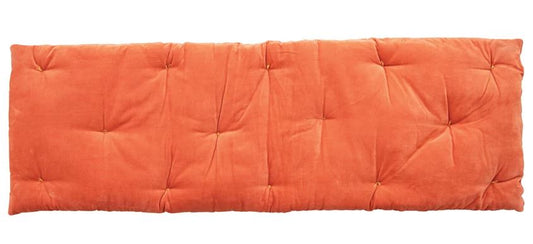 Pillow Tufted Cotton Velvet Coral 22" x 72" x 4" Thick