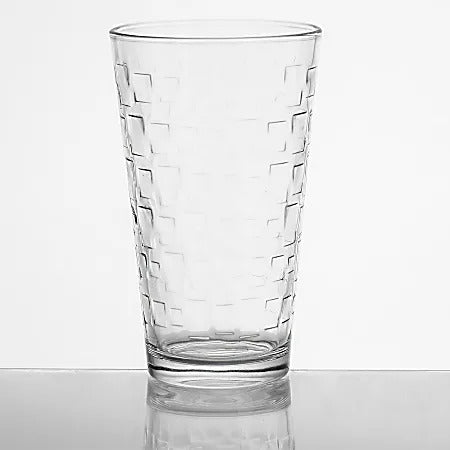 Great Foundations Tumbler 16 Oz Clear/Square Pattern