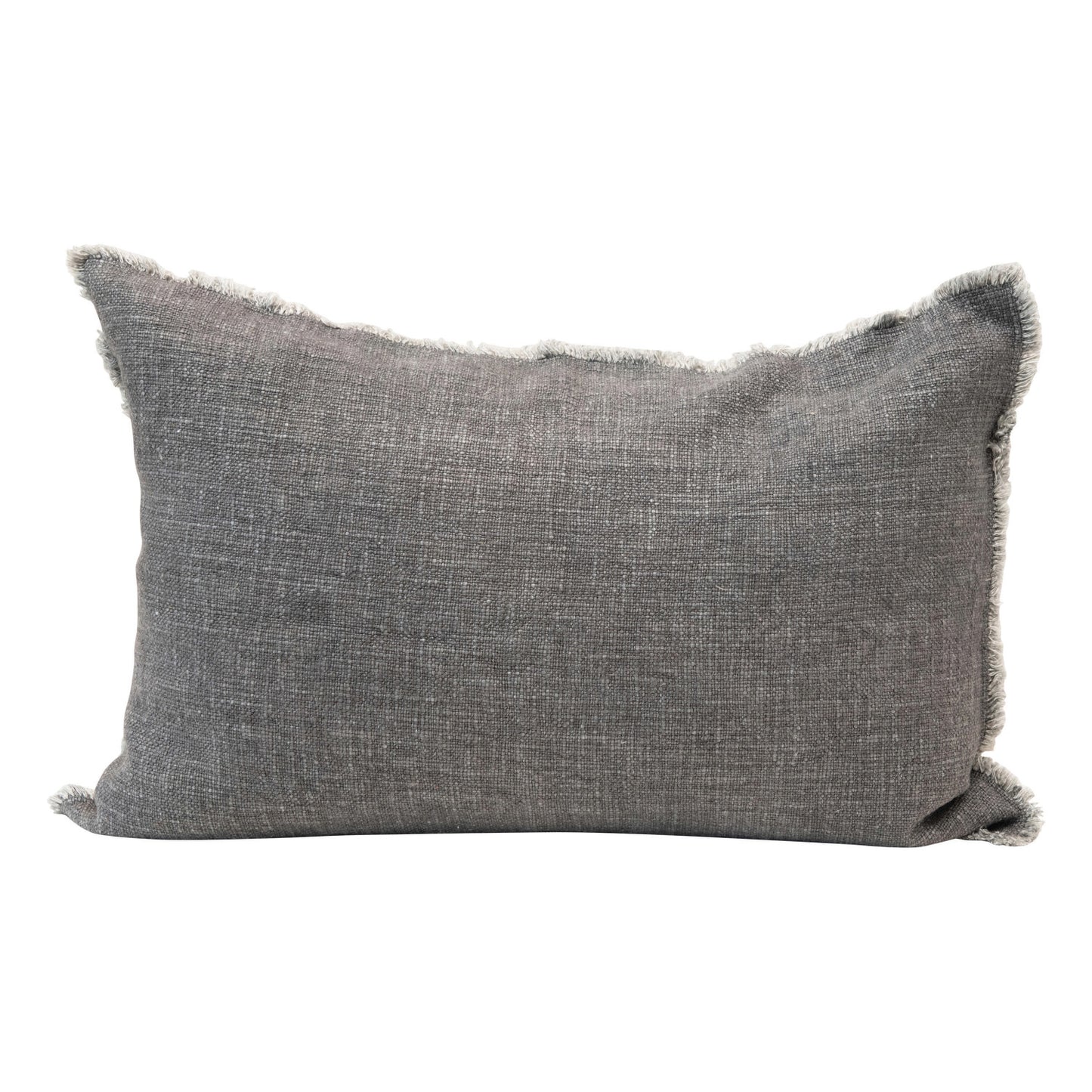 Lumbar Pillow - Linen Blend 24" L x 16" h Grey