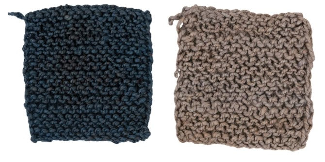 Jute Crocheted Pot Holder, 2 Colors (Sold Individually)