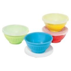 Pinch Bowl - Melamine 4 Piece Set Assorted Colors