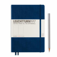 Notebook - Medium (A5) - Hardcover - 251 Pages - Plain / Navy