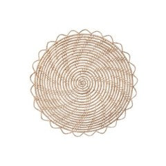 Round Natural Woven Palm Placemat