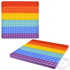 Bubble Popper Mega Square Rainbow 12in (Sold Individually)