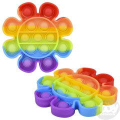 Bubble Popper Sunflower Rainbow 4.75in (Sold Individually)