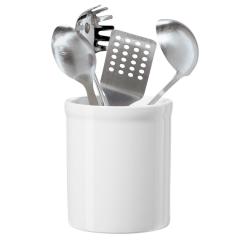 Utensil Crock - Ceramic White