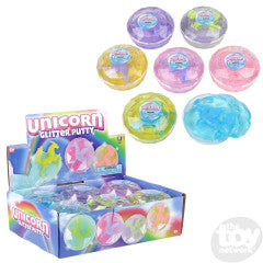 Putty Glitter Unicorn 2.25in High (Sold Individually)