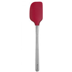 Cooking Utensil - Silicone Spatula w/ Stainless Steel Handle Cayenne