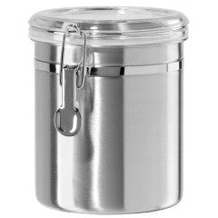 Food Storage - Canister Stainless Steel w/Clamp 6"H 47oz