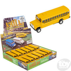 Diecast Pull Back School Bus 5" (Sold Individually)