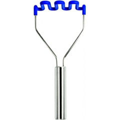 Cooking Utensil - Potato Masher Silicone SS Handle, Deep Indigo