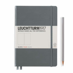 Notebook - Medium (A5) - Hardcover - 251 Pages - Plain / Anthracite