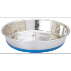 Food Bowl Silver with Rubber Base